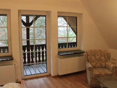 Schlafzimmer mit Balkon