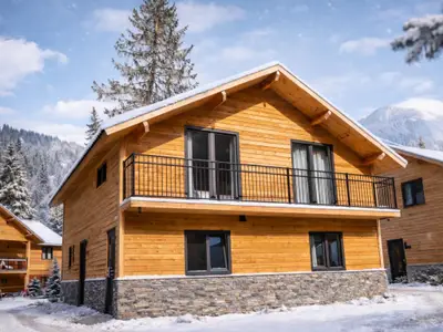 Außenseite Ferienhaus [Winter]