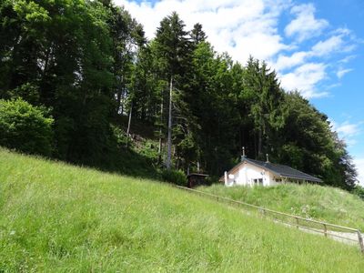 Haus, Wald, Wiese