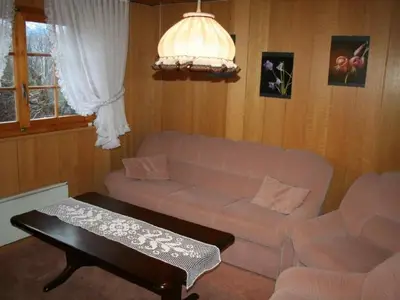 Wohnzimmer 2, mit Bettsofa, ausziehbar als Bett für 2 Personen