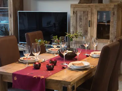 Essplatz im Wohnzimmer