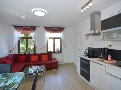 Wohnzimmer 1. Etage mit integrierter Küche