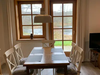 Essbereich im Wohnzimmer
