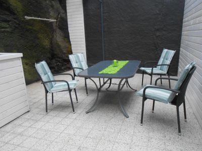 Terrasse am Felsen