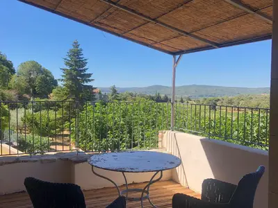 Terrasse der Gîte Joie de Vivre