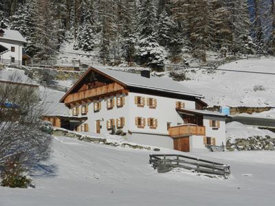 Winter auf der Berghütte Schöpf