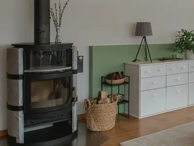 Ofen im Wohnzimmer