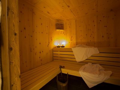 Wellness. Sauna im Chalet