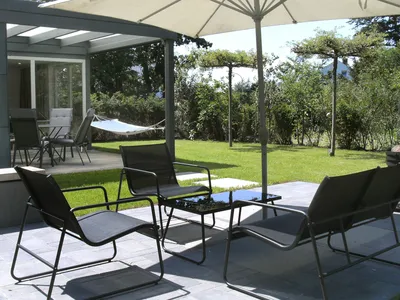 Cube House - Ferienhaus in Franken, 2 Terrassen