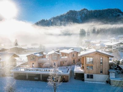 Außenansicht Alpegg Chalets Winter
