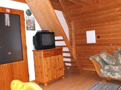 Wohn-u. TV-Bereich EG Ferienholzhaus Haschaberg