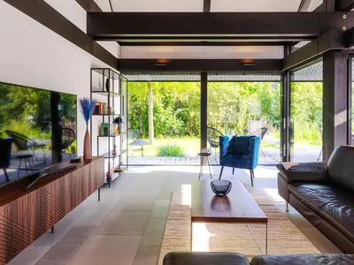 Ferienhaus HUF-Haus in Waren (Waren Müritz) Wohnzimmer mit TV