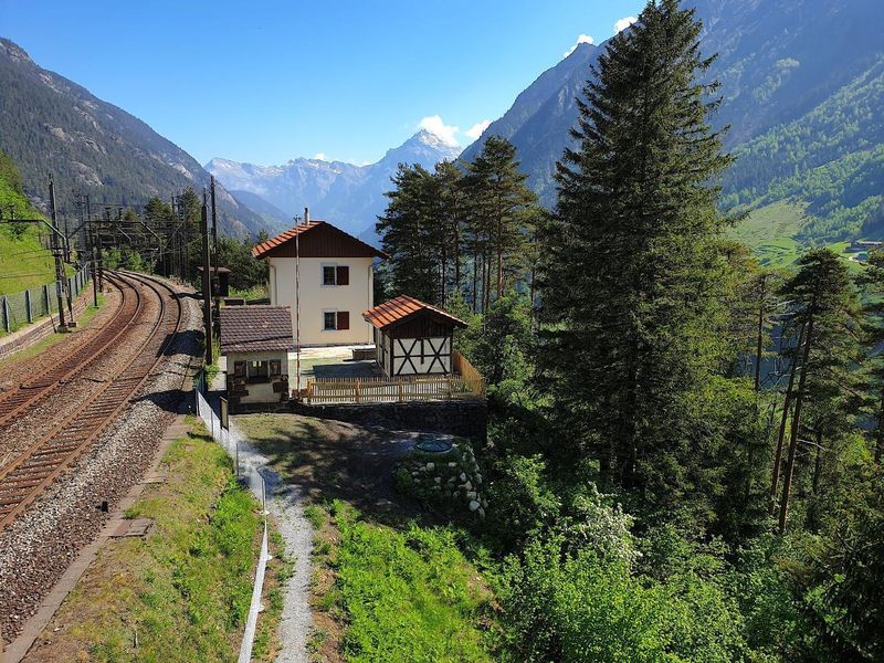 Bahnwärterhaus Eggwald, Sicht von Rohrbachbrücke