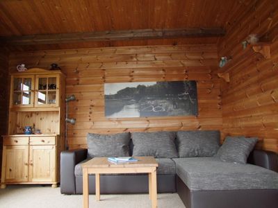 Wohnbereich. dieSeeSucht® - Lodge am Fjord (Wohnbereich Couchecke)