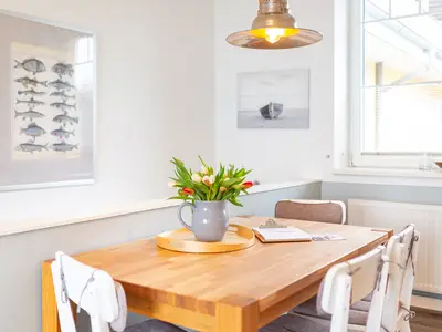 Dining area in the holiday apartment Amrumer Strandhaven