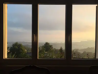 Aussicht vom Esstisch im Wohnzimmer
