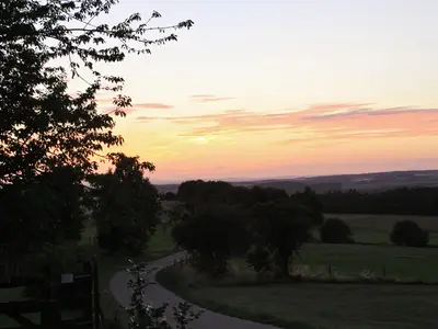 Blick von der Ranch im Abendlicht