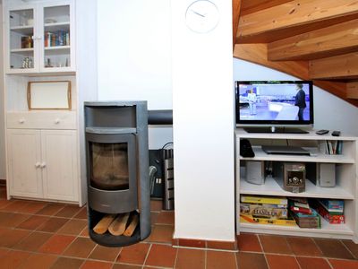 TV und Kaminofen