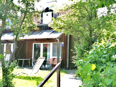 Terrasse und Garten mit Ferienhaus