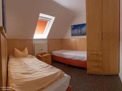 Ferienhaus Wieck: zweites Schlafzimmer.