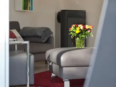 Kamin und Details im Wohnzimmer