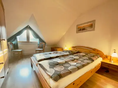 Blick ins Schlafzimmer