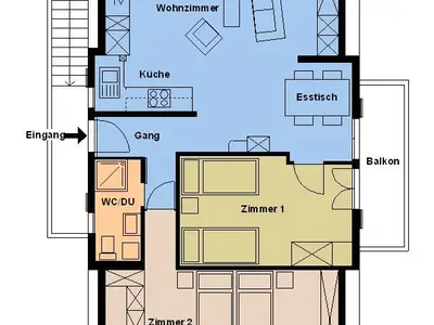 Grundriss Dachwohnung