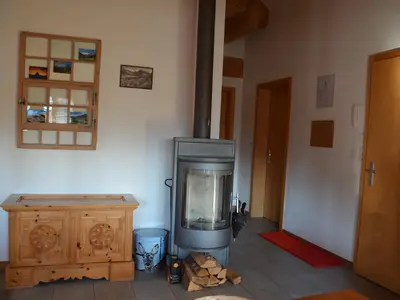 Eingangsbereich mit Cheminée
