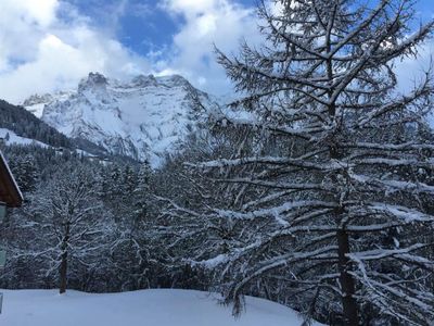 Sicht Balkon im Winter