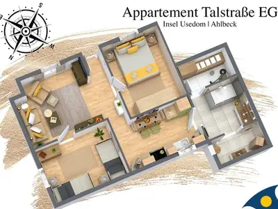 Ferienwohnung für 4 Personen (65 m²) in Ahlbeck 4/10