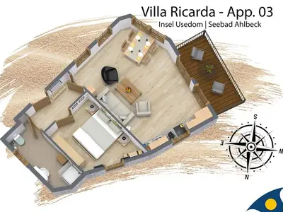 Ferienwohnung für 4 Personen (52 m²) in Ahlbeck 3/10