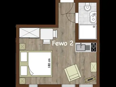 Ferienwohnung für 2 Personen (17 m²) in Ahlbeck 9/9