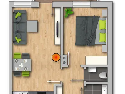 Ferienwohnung für 4 Personen (41 m²) in Aich 10/10