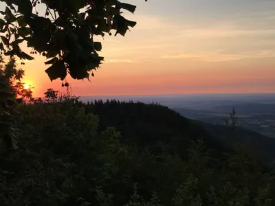 Sonnenuntergang am Albtrauf