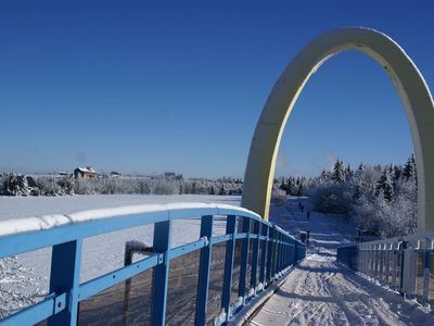 Skibrücke am Hotel Pomeci CZ , Jan 2016