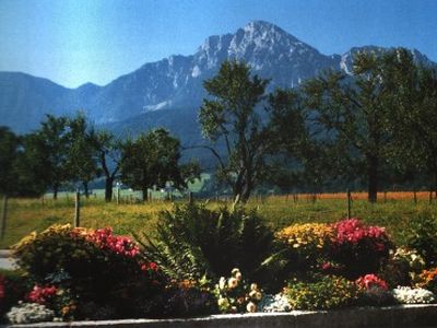 Herrliche Aussicht in die Landschaft und Berge