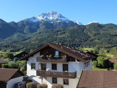 Ausblick vom Balkon in Richtung Hochstaufen