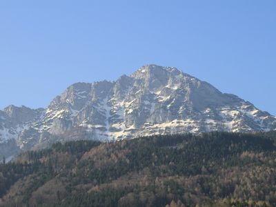 Blick von Aufham auf den Hochstaufen