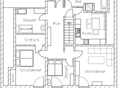 Grundriss der Ferienwohnung Högl