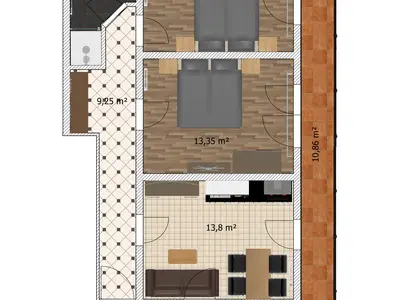 Der Grundriss der Ferienwohnung Wastlhof