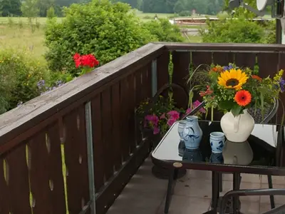 Panoramablick vom Balkon