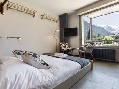 Genießen Sie den Blick auf den Mont Blanc vom Bett aus
