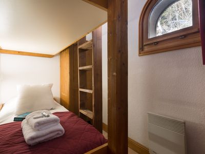 Das zweite Schlafzimmer mit einem Etagenbett