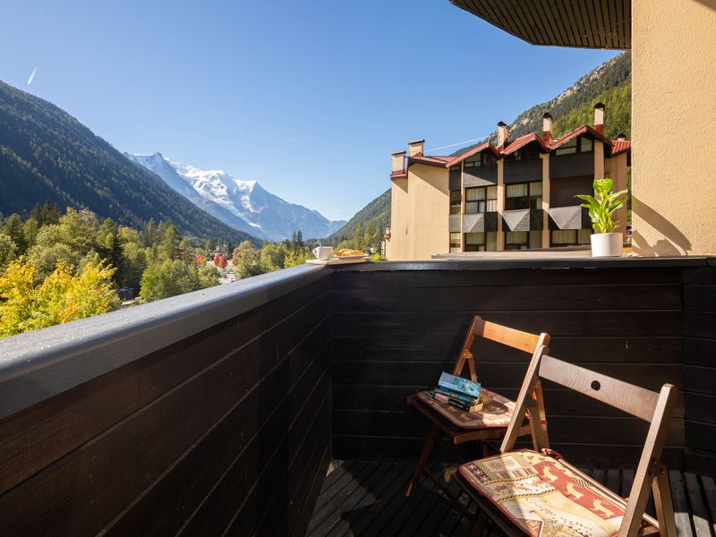 Balkon mit herrlichem Blick auf den Mont Blanc