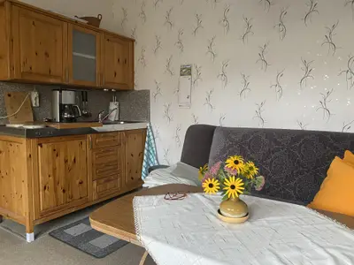 Wohnzimmer mit Küchenzeile
