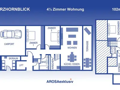 Ferienwohnung für 8 Personen (102 m²) in Arosa 3/10