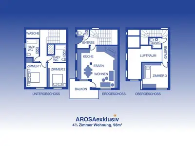 Ferienwohnung für 6 Personen (98 m²) in Arosa 4/10
