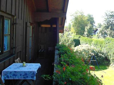 Balkon mit Blick auf die Berge