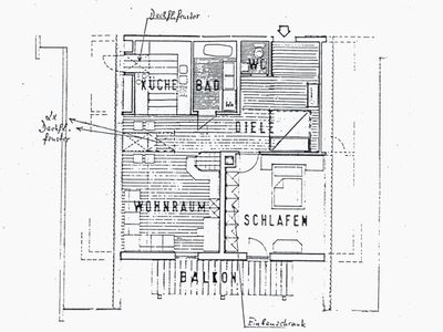 Grundrissplan der Ferienwohnung