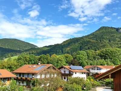 Ausblick auf die Berge von der Ferienwohnung aus